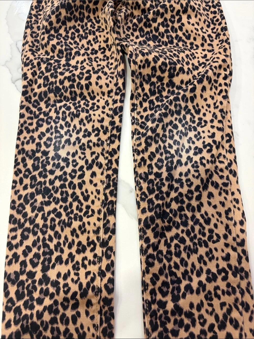 Old Navy Leopard Print Skinny Jeans in Tan and Black